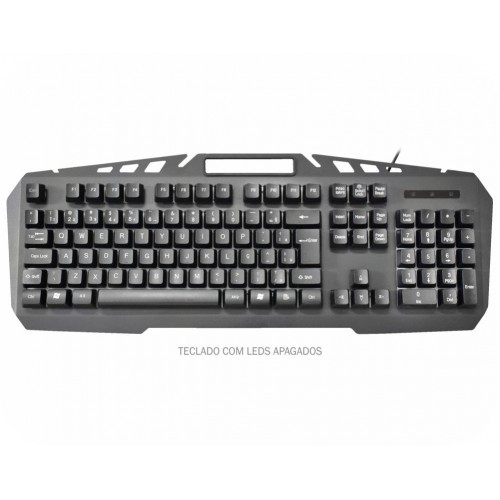 Teclado Gamer K-mex Semi-Mecanico KB-A328 Spartacus (Efeitos de LED nas teclas)